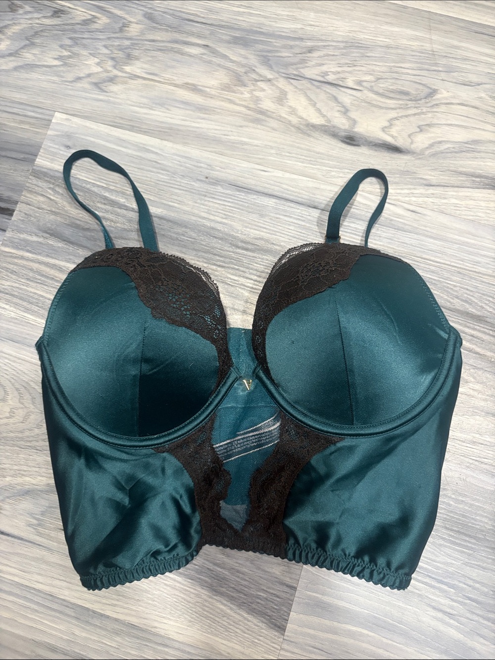 Victoria secrets Satin & Lace Bra in Teal 34 C